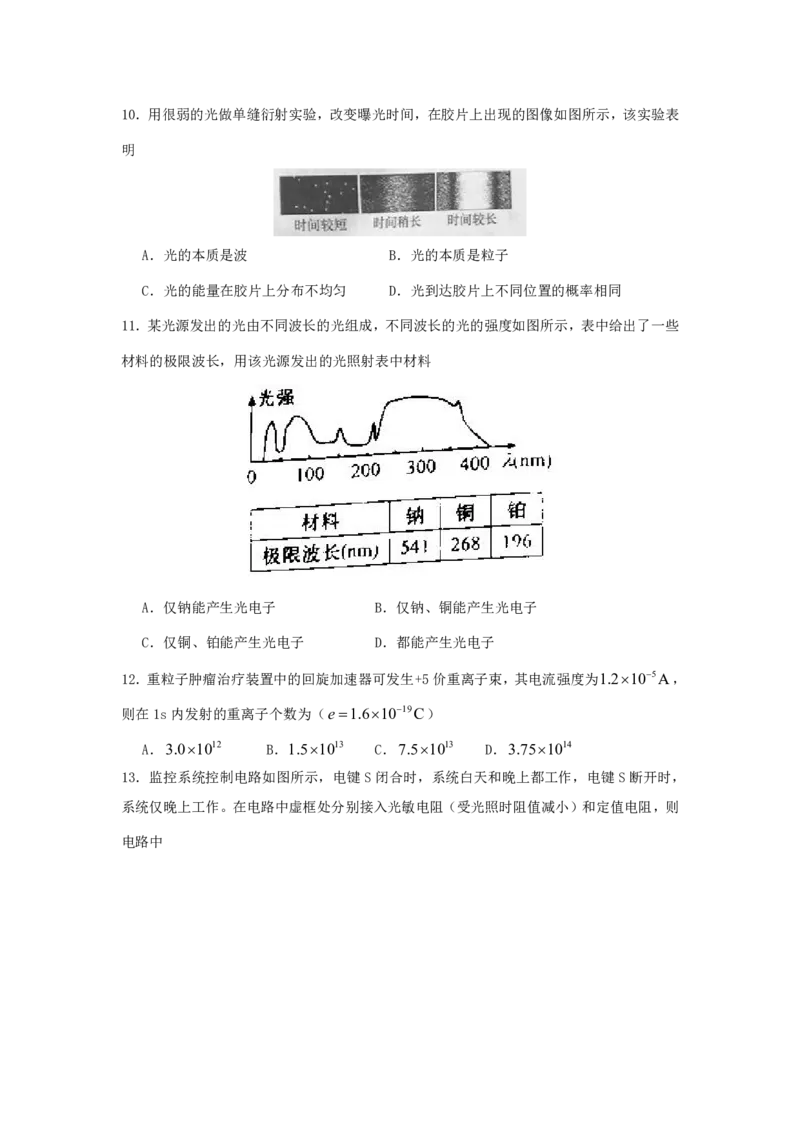 2015年上海市高考物理试题_0122026上海中考一模二模真题试卷_2026年上海一模_上海1500初中高中试卷_高中_高考真题_4.上海高考物理2023-2014