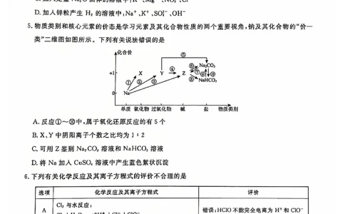 化学试题_2024年12月试卷_1206辽宁省名校联盟普通高中2024-2025学年高一12月月考_辽宁省名校联盟2024-2025学年高一12月联合考试化学试卷