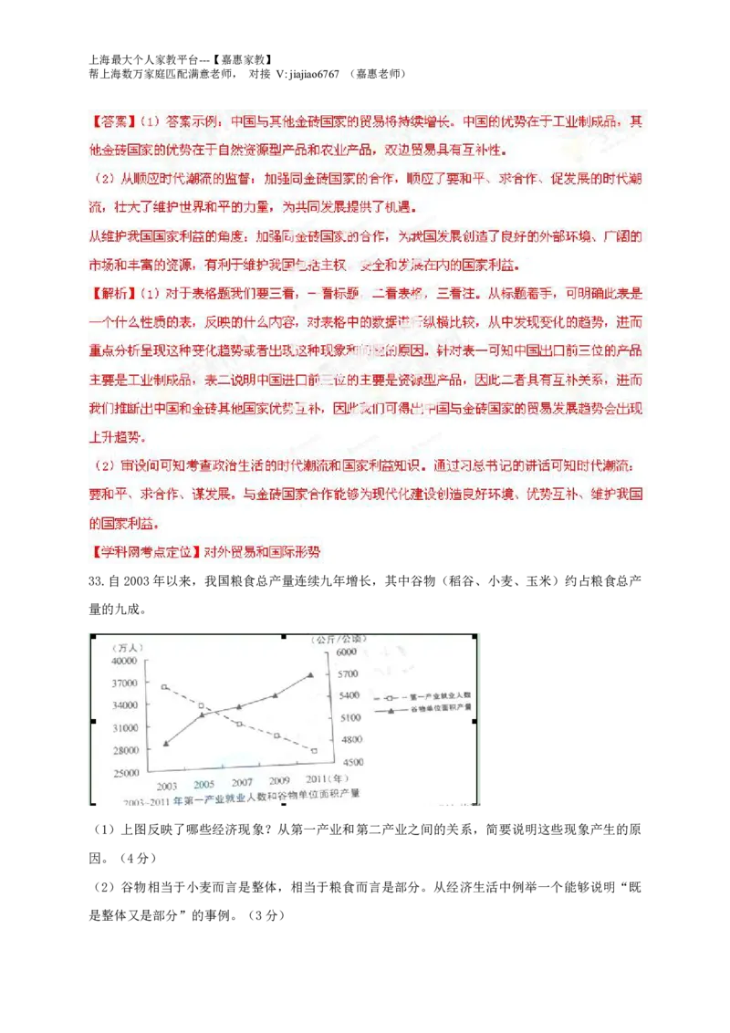 2013年高考上海卷政治试题解析（精编版）（解析版）_0122026上海中考一模二模真题试卷_2026年上海一模_上海1500初中高中试卷_高中_高考真题_9.上海高考政治2022-2014