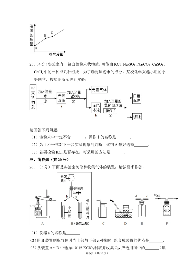 2012年上海市闵行区中考化学二模试卷_0122026上海中考一模二模真题试卷_2025-2012年_5.上海中考化学一模二模（12-24）_二模_2012年上海市中考化学二模试卷（17份）