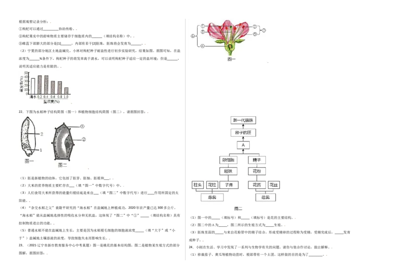 第3单元（第2章）被子植物的一生（选拔卷）（人教版）（考试版）_初中全科电子版试卷练习试题_生物_生物人教版7上练习&mdash;24新版已更新_人教生物7年级上单元试卷36份