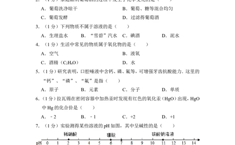 2012年上海市虹口区中考化学一模试卷_0122026上海中考一模二模真题试卷_2025-2012年_5.上海中考化学一模二模（12-24）_一模_2012年上海市中考化学一模试卷（17份）