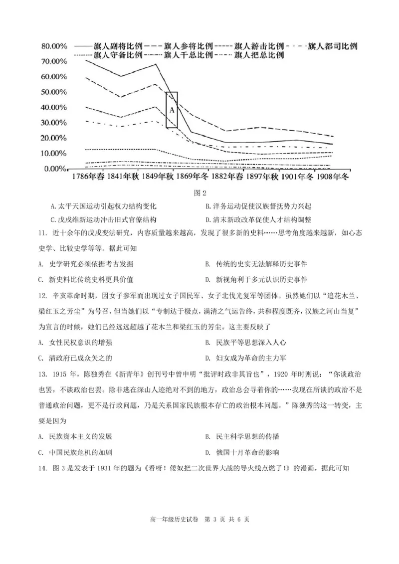 合肥六校联盟2024-2025学年第一学期期末联考高一年级历史2024-2025学年第一学期期末考试高一年级历史试卷_2025年02月试卷_0224安徽省合肥市六校联盟2024-2025学年高一上学期1月期末考试
