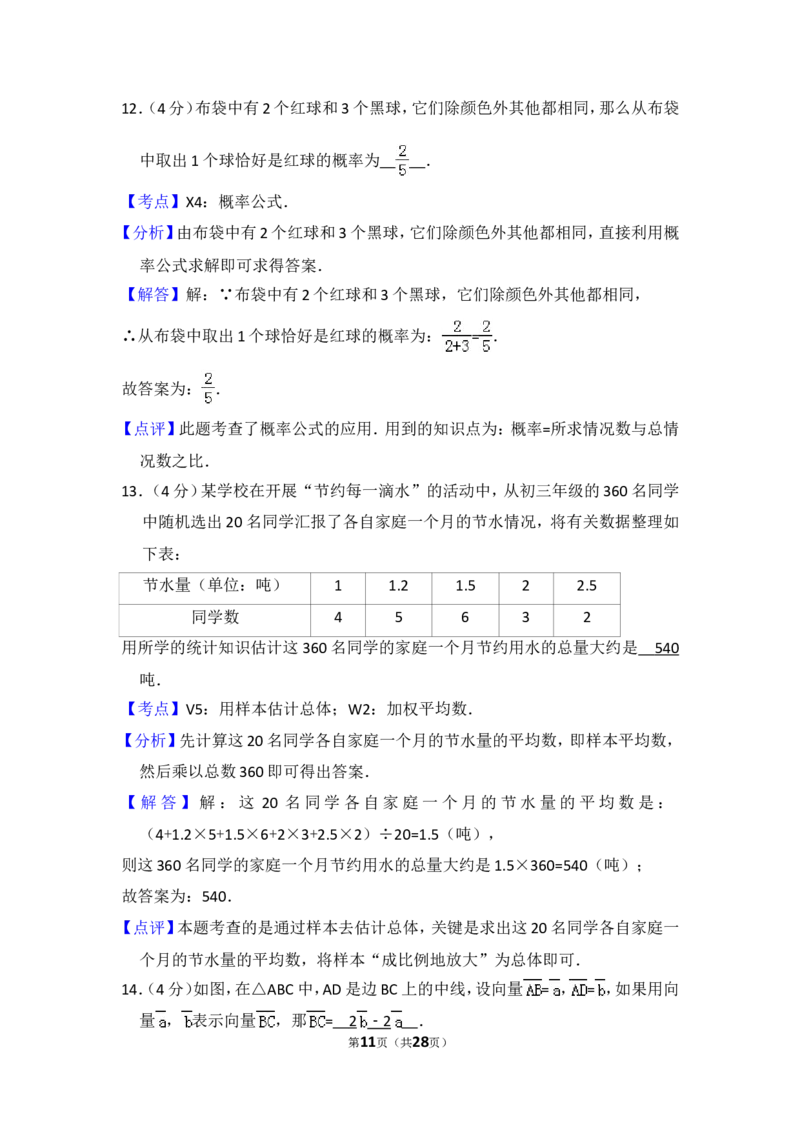 2015年上海市崇明县中考数学二模试卷_0122026上海中考一模二模真题试卷_2025-2012年_2.上海中考数学一模二模（12-24）_二模_2015年上海市中考数学二模试卷（17份）