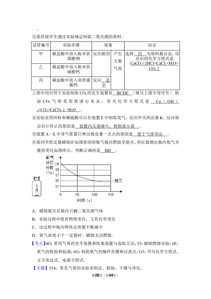 2018年上海市闵行区中考化学一模试卷_0122026上海中考一模二模真题试卷_2025-2012年_5.上海中考化学一模二模（12-24）_一模_2018年上海市中考化学一模试卷（16份）