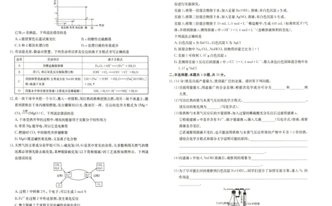 化学高一上期末化学卷_2025年01月试卷_0126河南省新乡市2024-2025学年高一上学期期末考试_河南省新乡市2024-2025学年高一上学期期末考试化学PDF版含答案