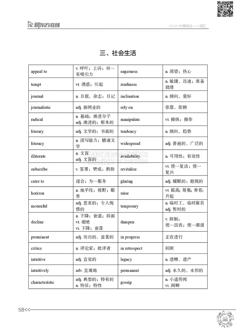 六级词汇讲义_2026年6月其他机构_06.2026六级英语26年06月_08.2026六级英语新东方班+_03返学费六级春季直通车2026年06考季_01课件_六级核心技巧讲解