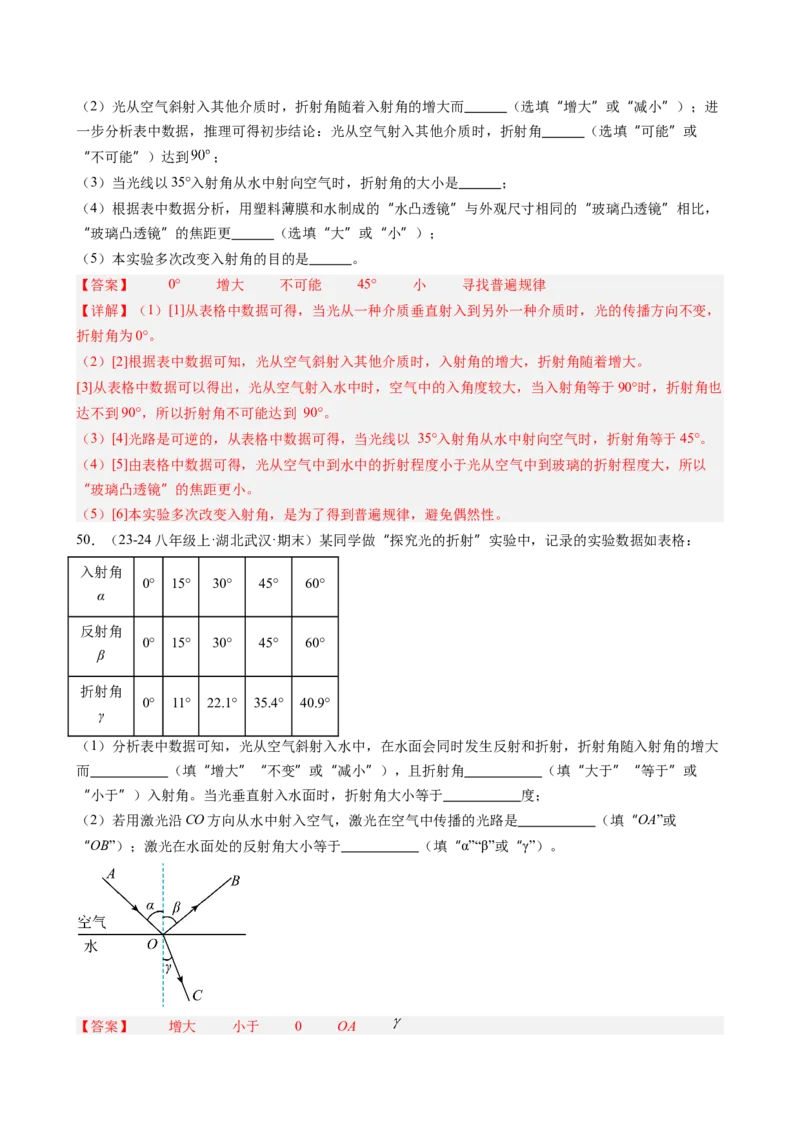 第4章光现象（15大考向63题）（教师版）_初物_八年级上下册+九年级全一册物理_八年级物理上册_讲义