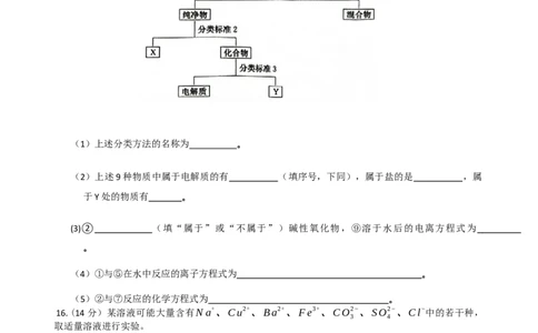 化学_2025年11月高一试卷_251110河河南省南阳市九师联盟2025-2026学年高一上学期期中考试_河南省南阳市九师联盟2025-2026学年高一上学期期中化学试题含答案