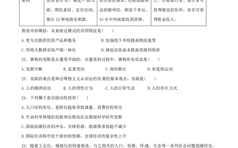 2015年高考上海卷政治试题解析（精编版）（原卷版）_0122026上海中考一模二模真题试卷_2026年上海一模_上海1500初中高中试卷_高中_高考真题_9.上海高考政治2022-2014