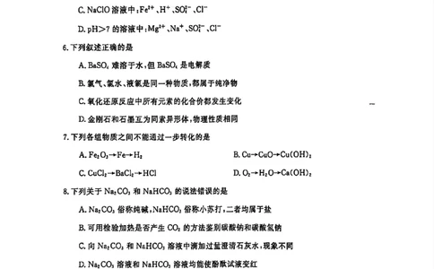 化学试题_2024年11月试卷_1115辽宁省沈阳市联合体2024-2025学年高一上学期11月期中考试_辽宁省沈阳市联合体2024-2025学年高一上学期11月期中考试化学试题含答案