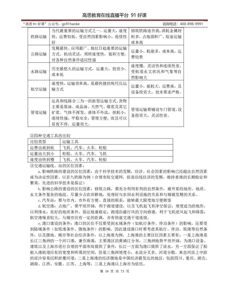 （超详）高中地理知识点归纳汇总_《初中全科目知识点汇总》_初高中知识点归纳汇总