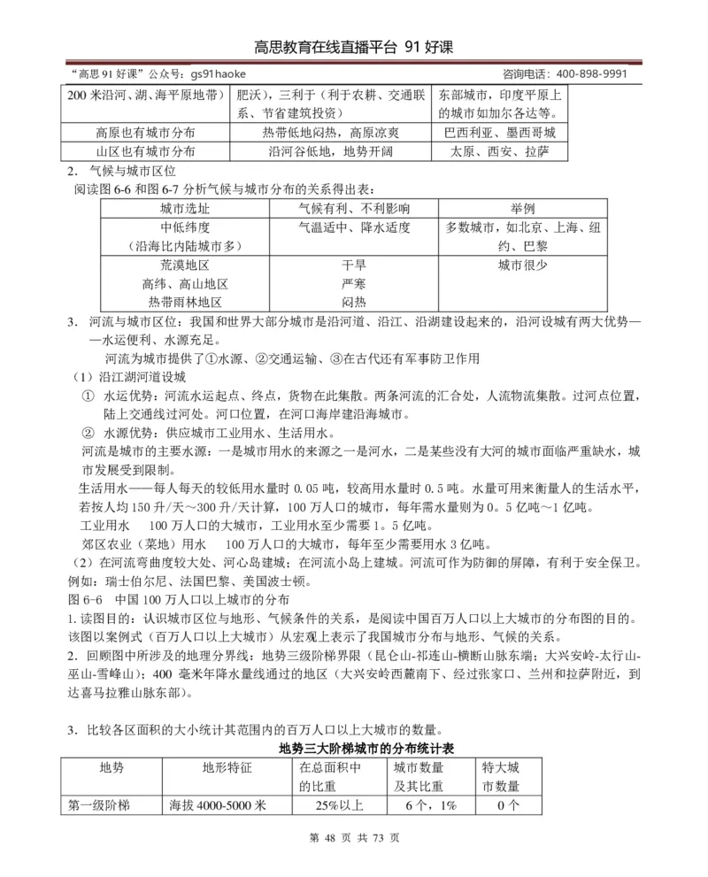 （超详）高中地理知识点归纳汇总_《初中全科目知识点汇总》_初高中知识点归纳汇总