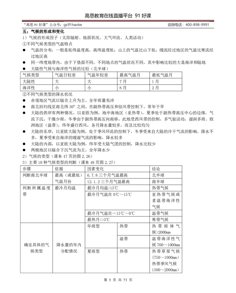 （超详）高中地理知识点归纳汇总_《初中全科目知识点汇总》_初高中知识点归纳汇总