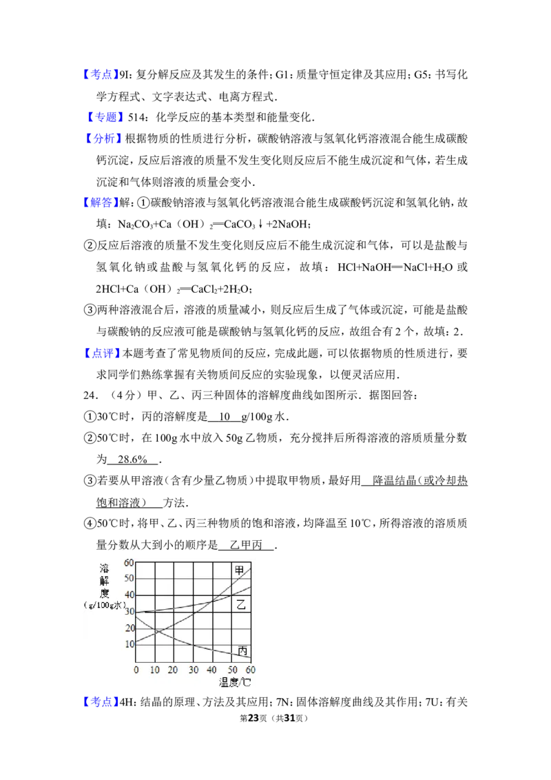 2012年上海市松江区中考化学二模试卷_0122026上海中考一模二模真题试卷_2025-2012年_5.上海中考化学一模二模（12-24）_二模_2012年上海市中考化学二模试卷（17份）