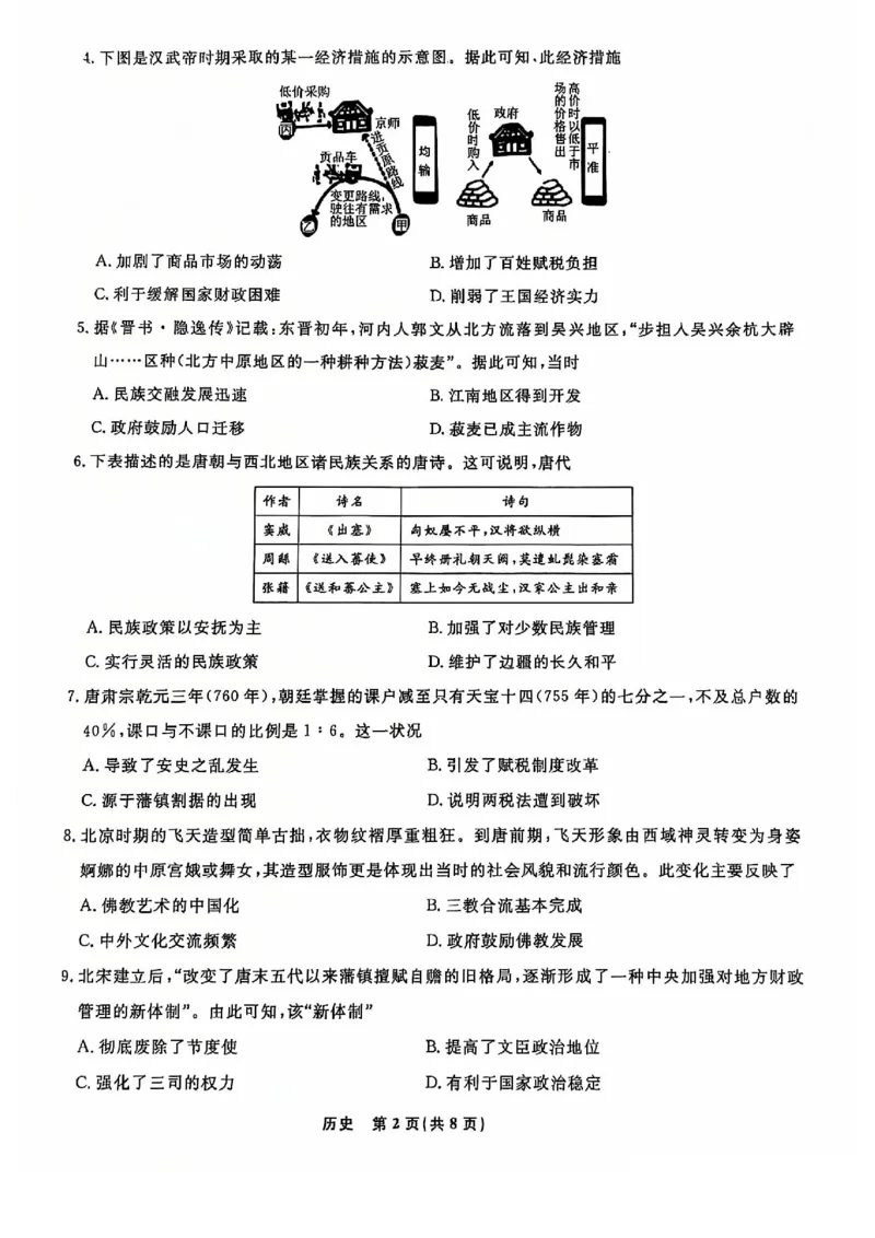 历史试题_2024年12月试卷_1206辽宁省名校联盟普通高中2024-2025学年高一12月月考_辽宁省名校联盟2024-2025学年高一12月联合考试历史试卷