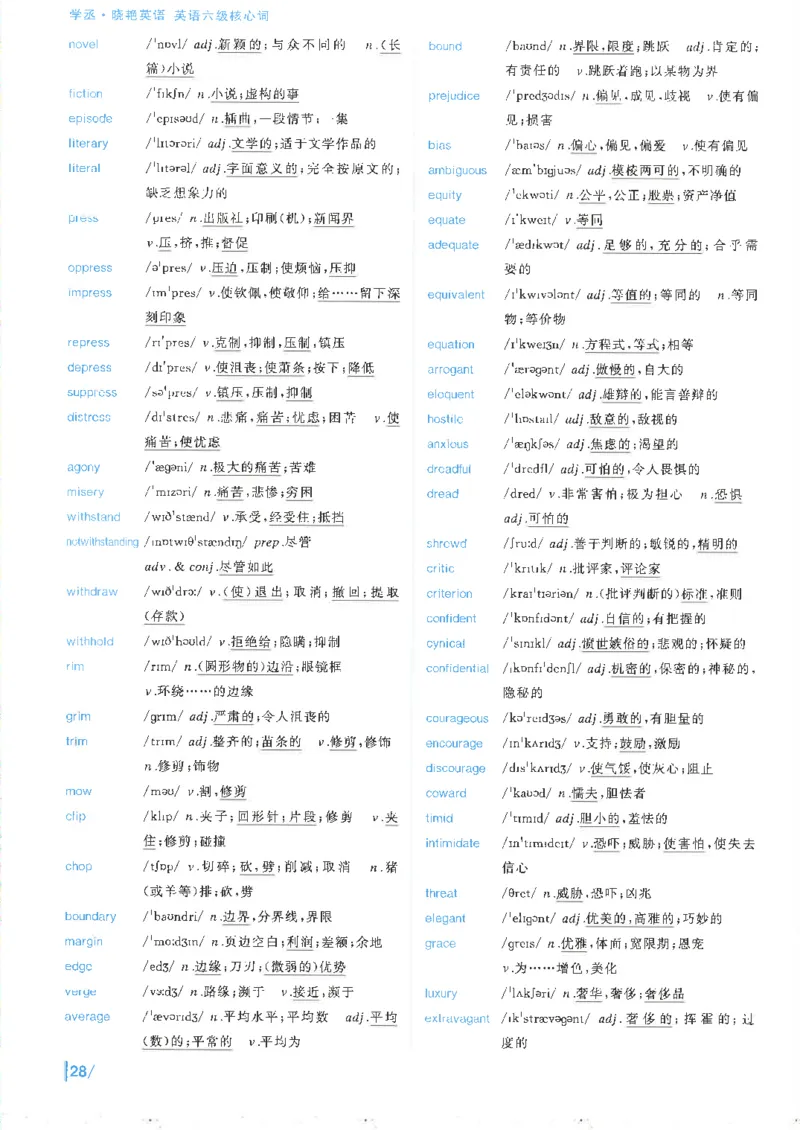 英语六级核心词完整版_2025刘晓燕四六级_2025年12月刘晓燕六级全程班_00讲义资料_就这样过英语六级（真题+模拟）电子资料）_英语六级核心词