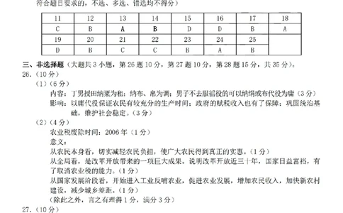 历史参考答案_2026年02月高一试卷_260213浙江省宁波市九校2025-2026学年高一上学期期末联考（全）_浙江省宁波市九校2025-2026学年高一上学期期末联考历史试卷（含答案）