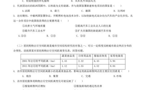 2014年普通高等学校招生全国统一考试（上海卷）地理试题精编版（原卷版）_0122026上海中考一模二模真题试卷_2026年上海一模_上海1500初中高中试卷_高中_高考真题_8.上海高考地理2023-2014