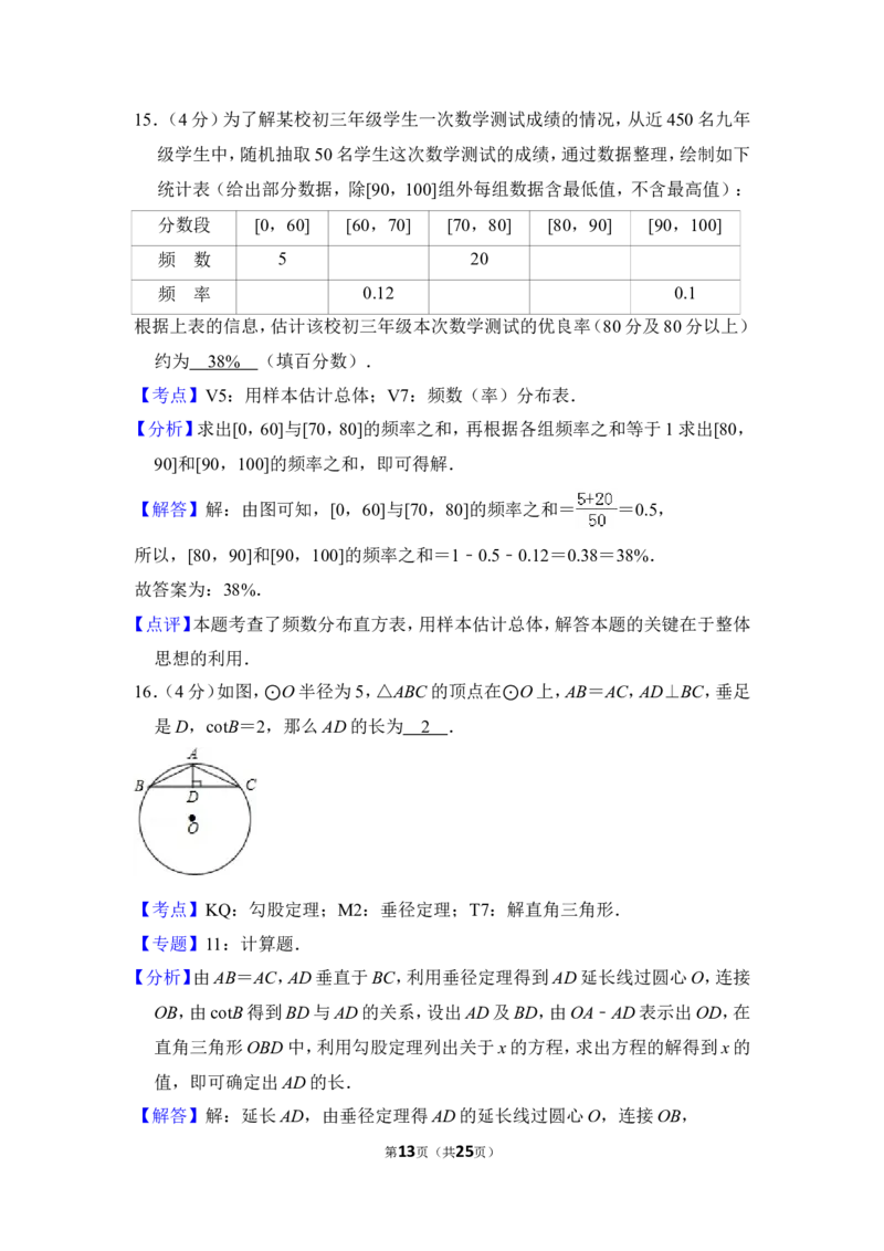 2013年上海市徐汇区中考数学二模试卷_0122026上海中考一模二模真题试卷_2025-2012年_2.上海中考数学一模二模（12-24）_二模_2013年上海市中考数学二模试卷（16份）