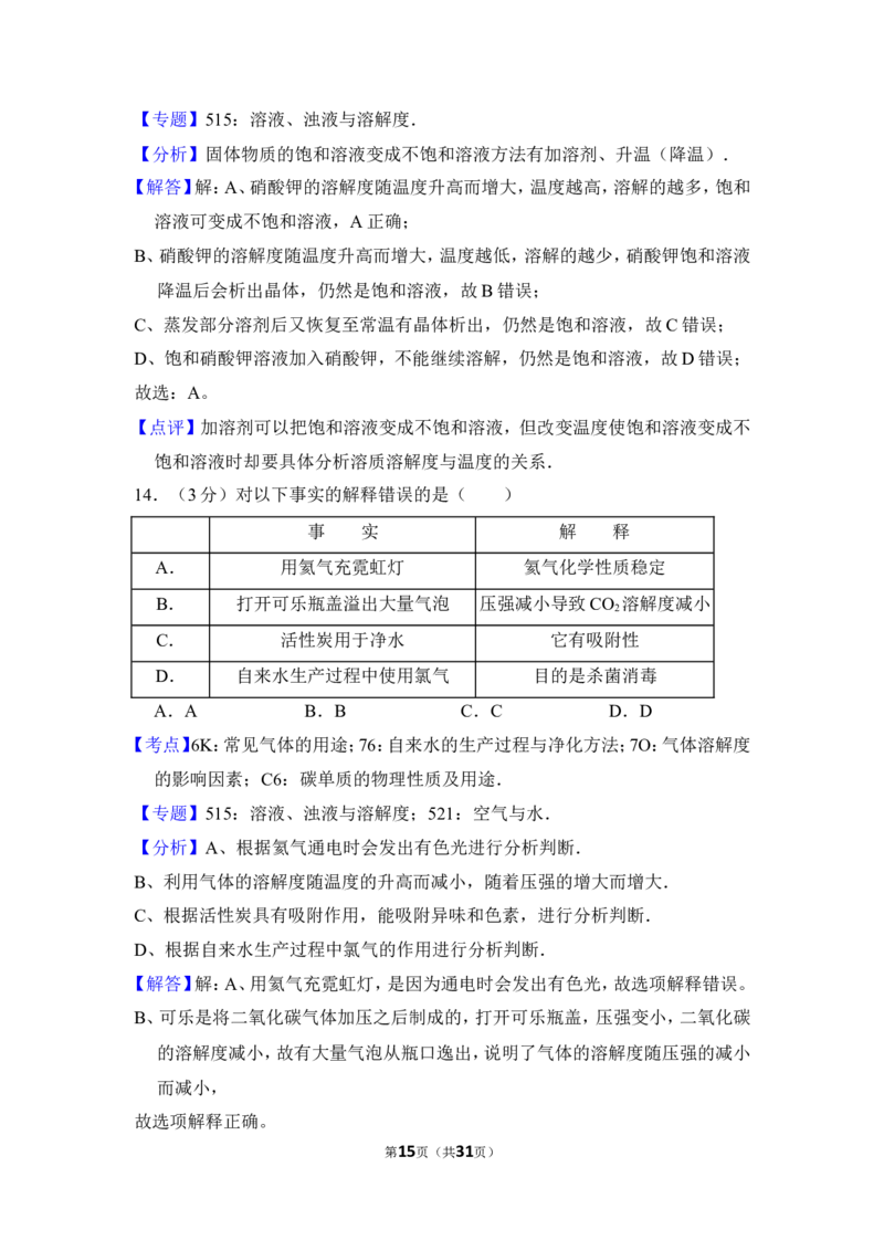 2014年上海市浦东区中考化学二模试卷_0122026上海中考一模二模真题试卷_2025-2012年_5.上海中考化学一模二模（12-24）_二模_2014年上海市中考化学二模试卷（16份）