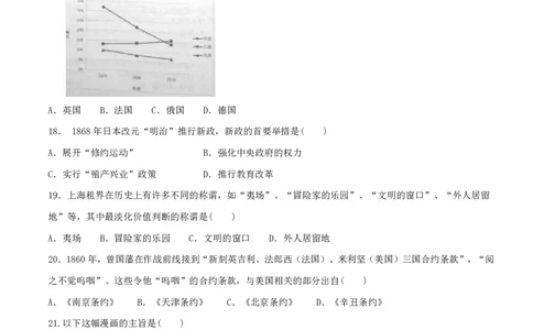 2015年普通高等学校招生全国统一考试（上海卷）历史试题精编版（原卷版）_0122026上海中考一模二模真题试卷_2026年上海一模_上海1500初中高中试卷_高中_高考真题_7.上海高考历史2022-2014