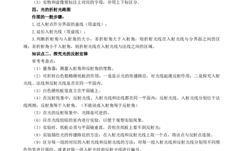 单元专项提升01光路作图和实验专项能力提升（教师版）_初物_八年级上下册+九年级全一册物理_八年级物理上册_讲义