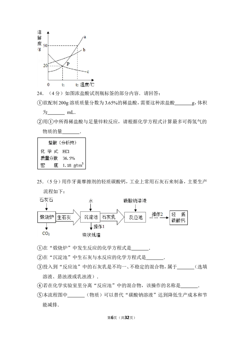 2012年上海市静安区中考化学二模试卷_0122026上海中考一模二模真题试卷_2025-2012年_5.上海中考化学一模二模（12-24）_二模_2012年上海市中考化学二模试卷（17份）