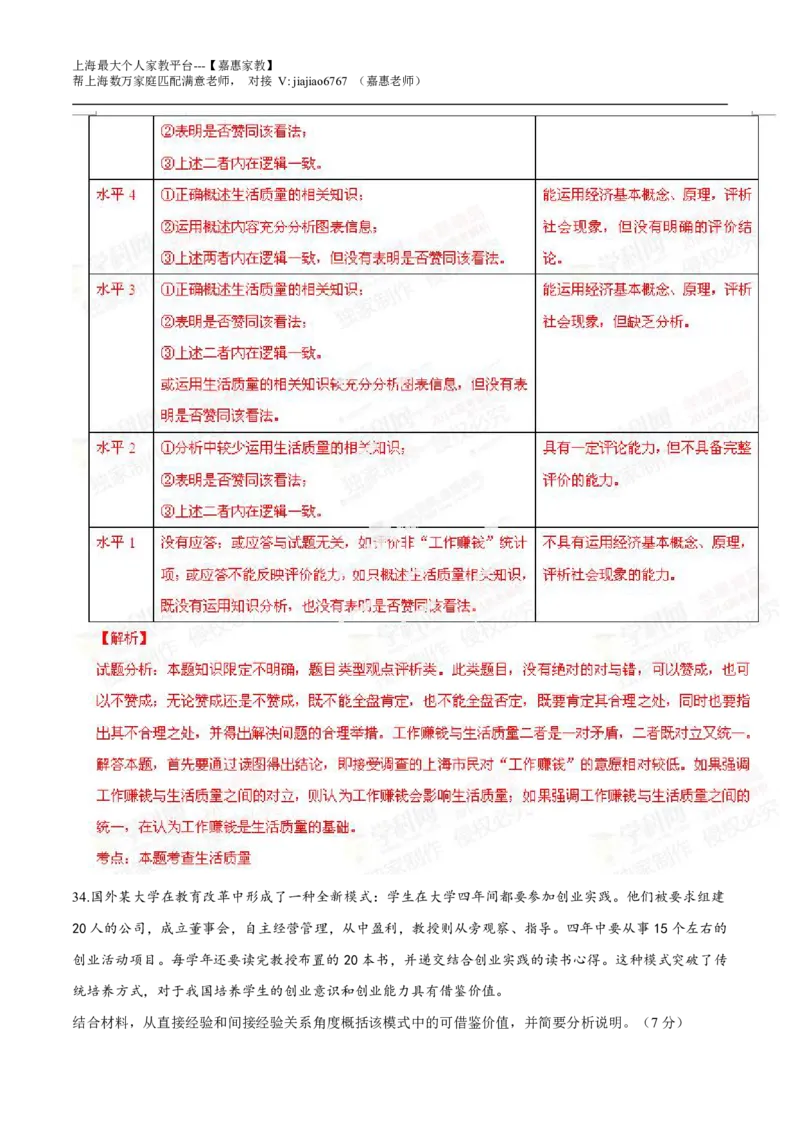 2014年高考上海卷政治试题解析（精编版）（解析版）_0122026上海中考一模二模真题试卷_2026年上海一模_上海1500初中高中试卷_高中_高考真题_9.上海高考政治2022-2014