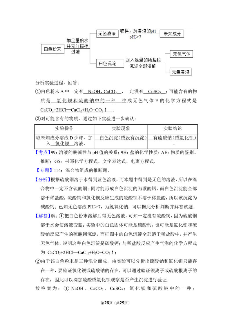 2014年上海市闸北区中考化学二模试卷_0122026上海中考一模二模真题试卷_2025-2012年_5.上海中考化学一模二模（12-24）_二模_2014年上海市中考化学二模试卷（16份）
