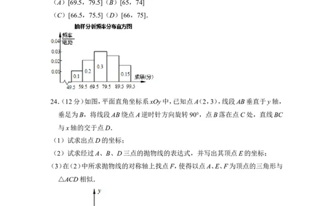 2012年上海市宝山区、嘉定区中考数学二模试卷_0122026上海中考一模二模真题试卷_2025-2012年_2.上海中考数学一模二模（12-24）_二模_2012年上海市中考数学二模试卷（15份）