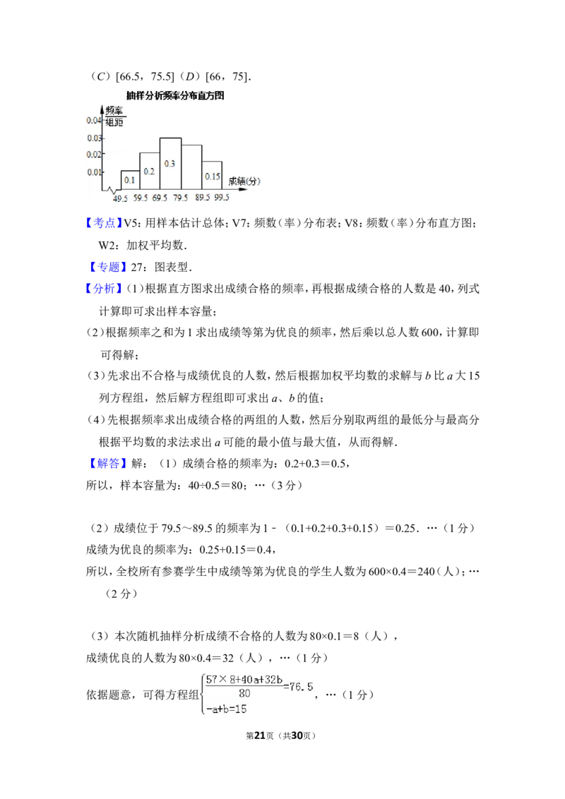 2012年上海市宝山区、嘉定区中考数学二模试卷_0122026上海中考一模二模真题试卷_2025-2012年_2.上海中考数学一模二模（12-24）_二模_2012年上海市中考数学二模试卷（15份）