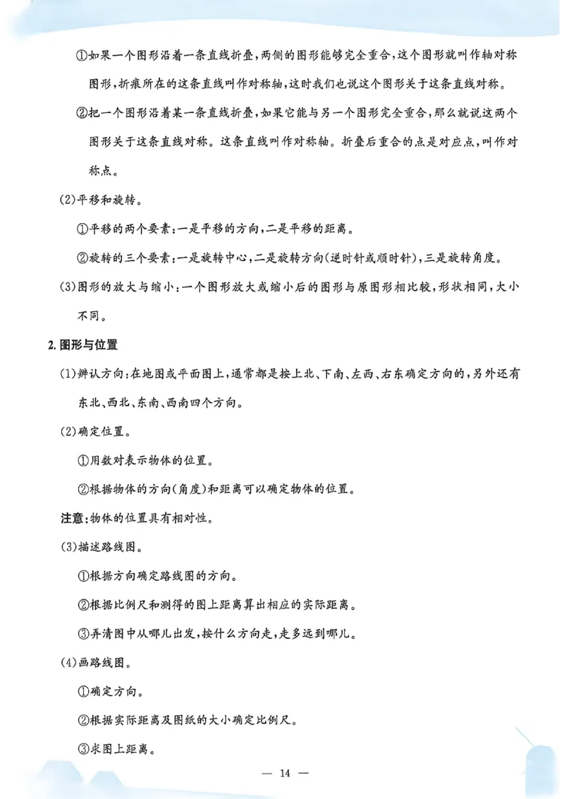 2026六下孟建平数学知识清单_六下数学