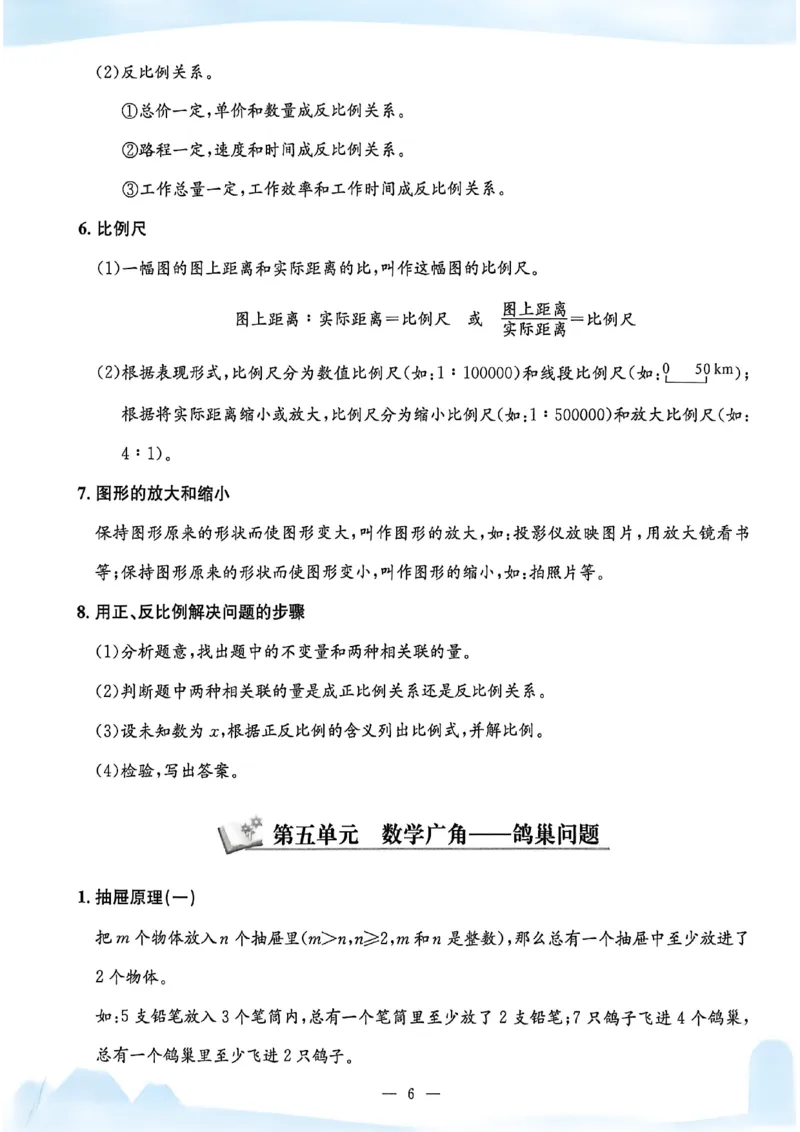 2026六下孟建平数学知识清单_六下数学