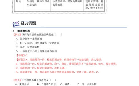第3讲溶液的形成和溶解度曲线（解析版）_初中全科电子版试卷练习试题_化学_9年级上下册化学试题_9年级下试题_人教化学九年级下专项练习（013份）