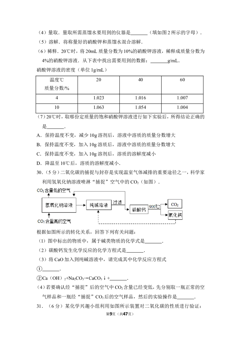 2014年上海市杨浦区中考化学一模试卷_0122026上海中考一模二模真题试卷_2025-2012年_5.上海中考化学一模二模（12-24）_一模_2014年上海市中考化学一模试卷（15份）