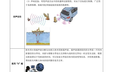 课时2.3声的利用（学生版）_初物_八年级上下册+九年级全一册物理_八年级物理上册_讲义