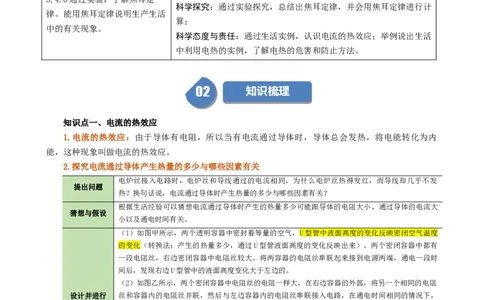 课时18.4焦耳定律（学生版）_初物_八年级上下册+九年级全一册物理_九年级物理全一册_讲义_2024版