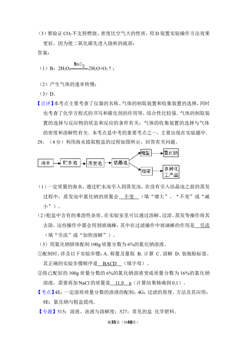 2016年上海市杨浦区中考化学一模试卷_0122026上海中考一模二模真题试卷_2025-2012年_5.上海中考化学一模二模（12-24）_一模_2016年上海市中考化学一模试卷（15份）
