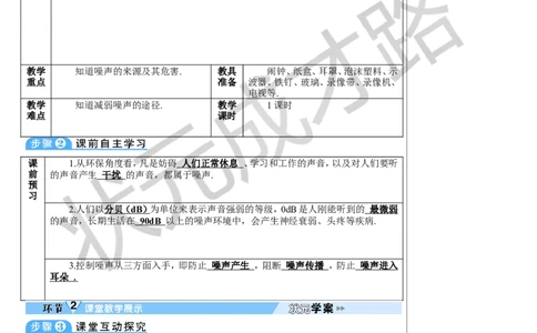 第4节噪声的危害和控制_初物_八年级上下册+九年级全一册物理_八年级物理上册_全套教学资源_课件教案3_教案_第二章声现象