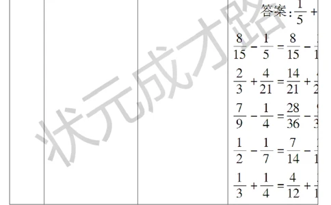 第1课时异分母分数加、减法（1）_1-6年级下册_R5数下新插图版_R5数下教案+学案_导学案_6分数的加法和减法_2.异分母分数加、减法