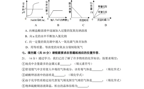 2014年上海市金山区中考化学一模试卷_0122026上海中考一模二模真题试卷_2025-2012年_5.上海中考化学一模二模（12-24）_一模_2014年上海市中考化学一模试卷（15份）