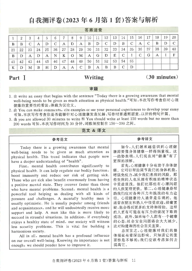 大学英语六级自我测评卷含答案_2025刘晓燕四六级_2025年12月刘晓燕六级全程班_00讲义资料_就这样过英语六级（真题+模拟）电子资料）_大学英语六级考试自我测评卷