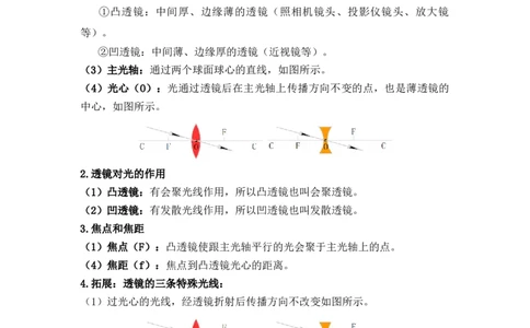 第5章透镜及其应用（知识清单）（教师版）_初物_八年级上下册+九年级全一册物理_八年级物理上册_知识点汇总（完）