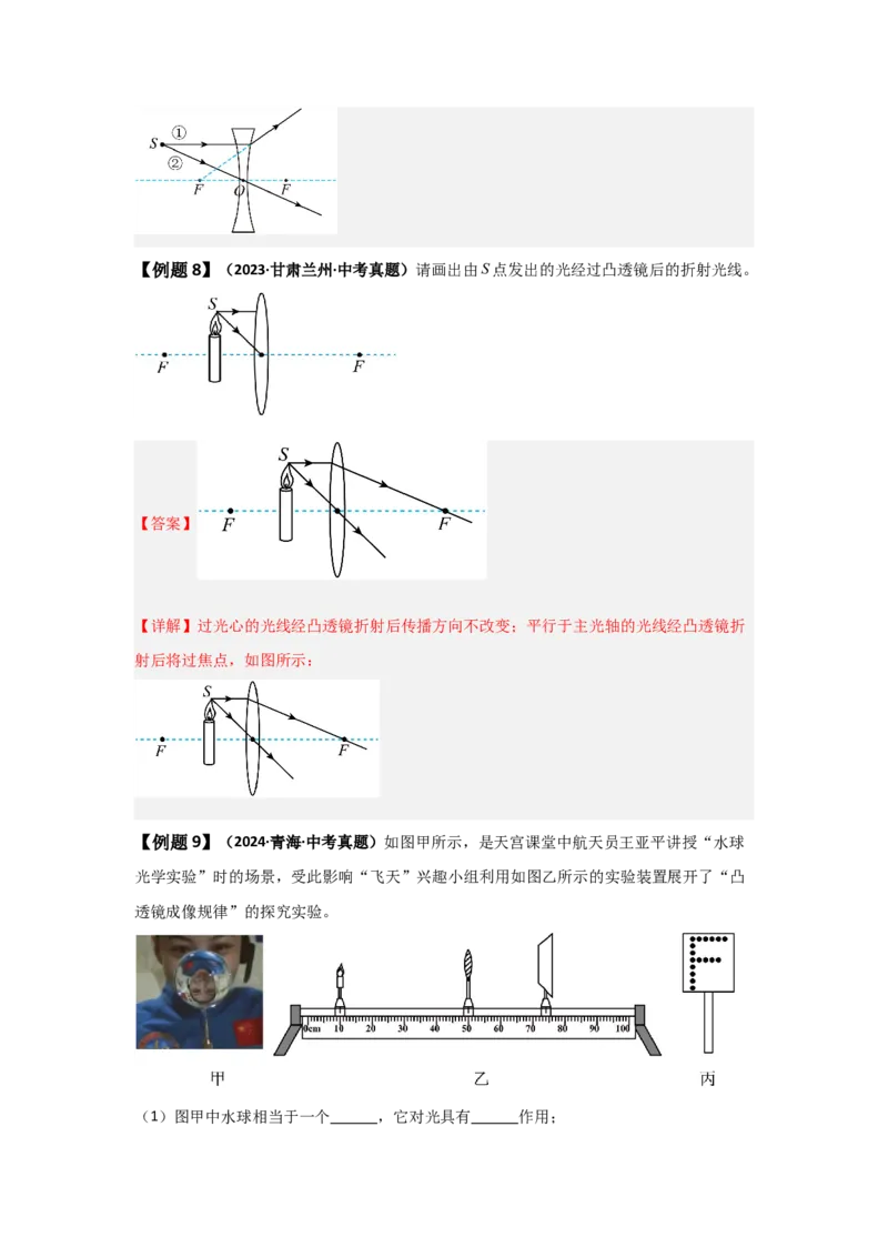 第5章透镜及其应用（知识清单）（教师版）_初物_八年级上下册+九年级全一册物理_八年级物理上册_知识点汇总（完）