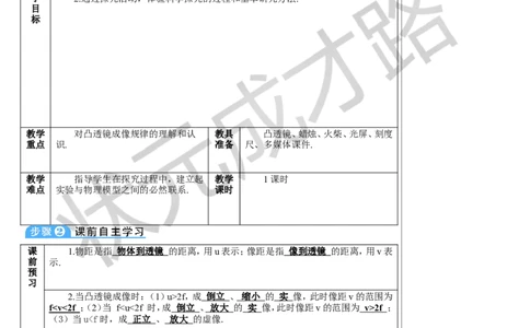 第1课时探究凸透镜成像的规律_初物_八年级上下册+九年级全一册物理_八年级物理上册_全套教学资源_课件教案3_教案_第五章透镜及其应用_第3节凸透镜成像的规律