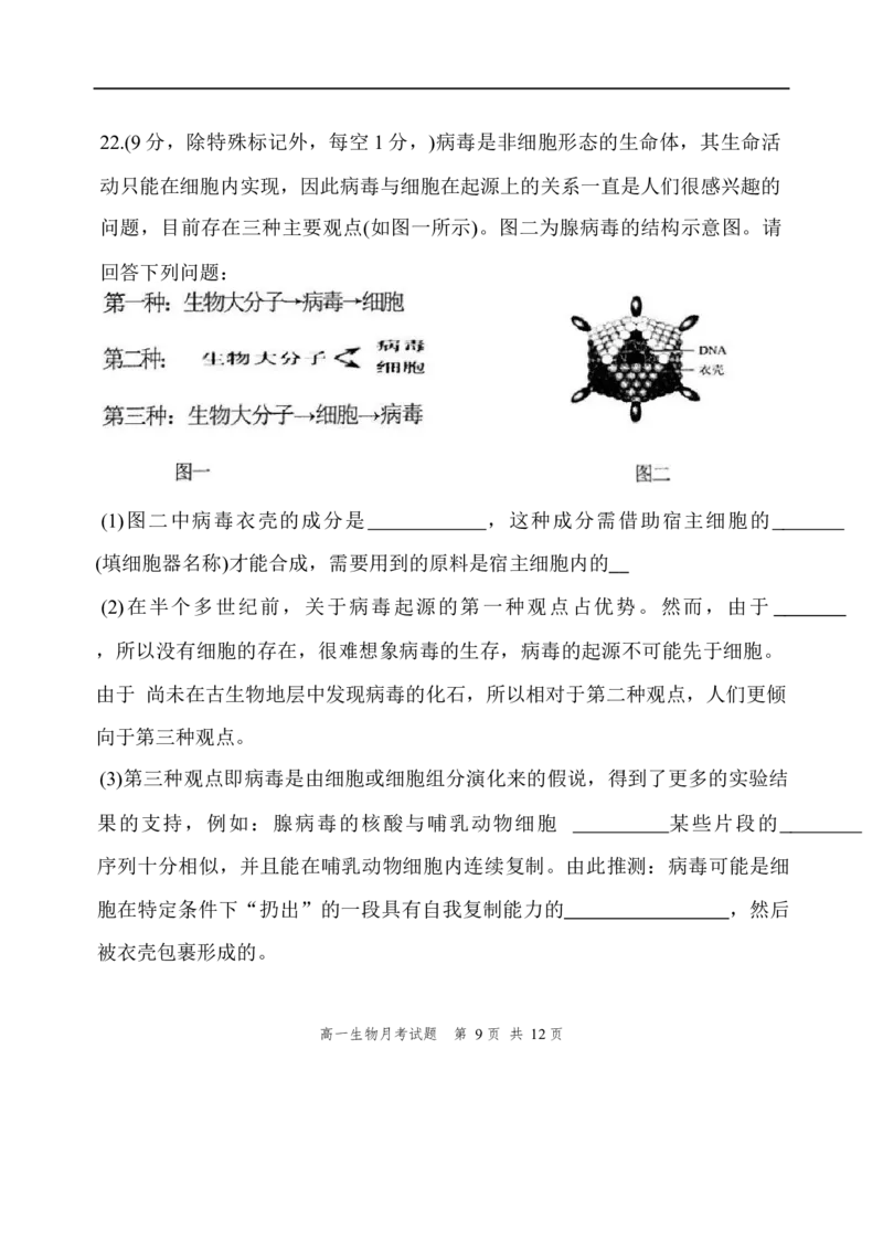 内蒙古赤峰第四中学2025-2026学年高一上学期12月期中生物试题_2025年12月高一试卷_251217内蒙古自治区赤峰第四中学2025-2026学年高一上学期12月月考