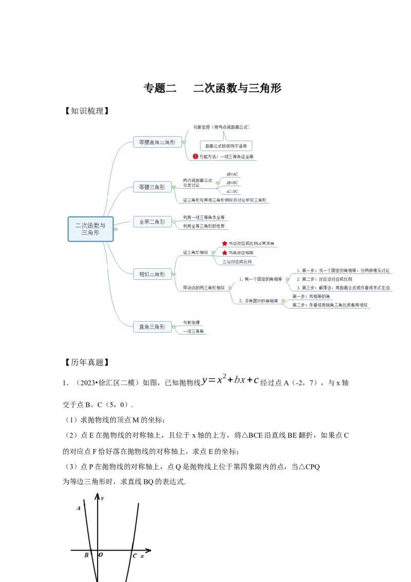 2022-2023年上海各区二模压轴题分类汇编-24题_0122026上海中考一模二模真题试卷_2025-2012年_2.上海中考数学一模二模（12-24）_二模_2024年上海市中考数学二模试卷（15套送三模）