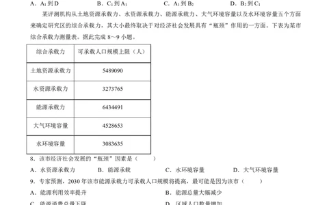地理-山西省太原地区2025-2026学年高一第二学期第一次月考_2026年04月高一试卷_260412山西省太原地区2025-2026学年高一第二学期第一次月考