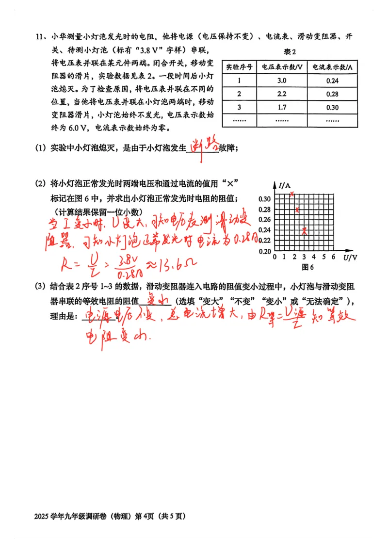 2026届初三一模市调研物理试卷答案（闵行静安金山青浦）_0122026上海中考一模二模真题试卷_2026年上海一模_上海1500初中高中试卷_闵行区